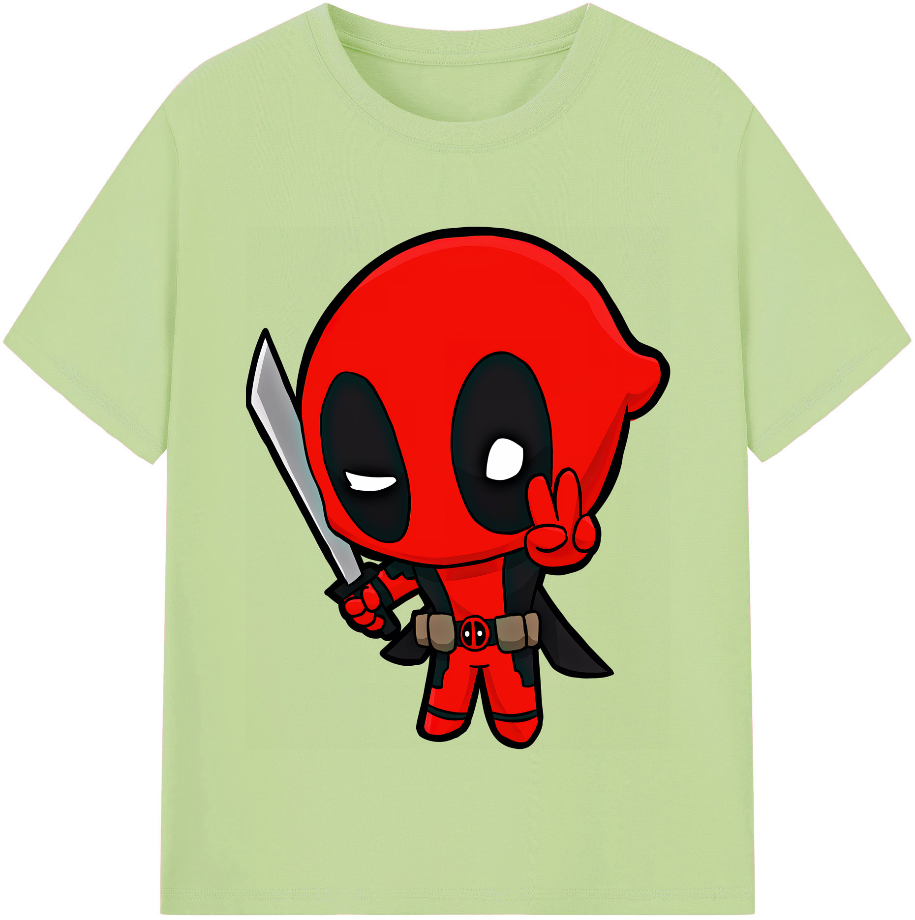 （画像用） Deadpool デッドプール 綿100％半袖Tシャツ（フロントプリント）